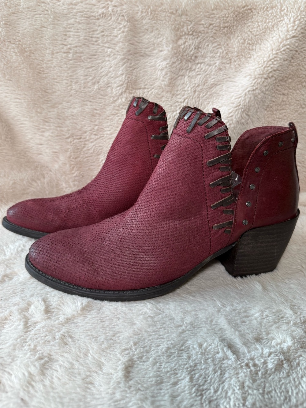 OTBT Santa Fe Ankle Boots "New Red" Womens Sz 8